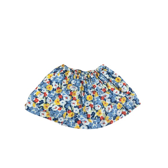 Polo Ralph Lauren Girls Floral Skirt Size 2T Elastic Waist Blue Yellow Red - Picture 2 of 3